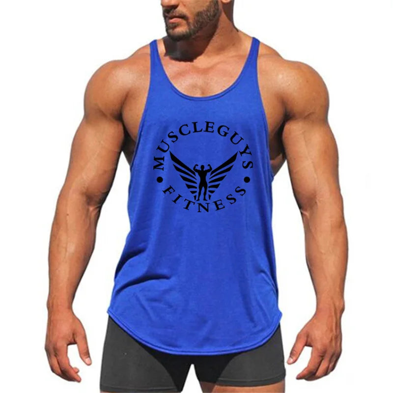 Workout Clothing Fitness Top Men Gym Tank  Mens Bodybuilding Brand Vest Muscle Sleeveless Singlets Fashion Sports Shirt