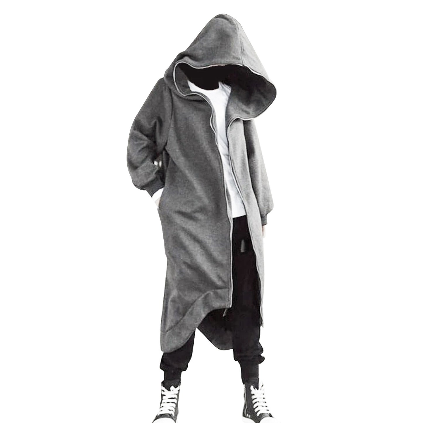 Unisex Long Sleeve Nazgul Hoodie Coat with Zipper