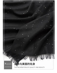 Women’s Designer Wool Scarf – Embroidered Pashmina Shawl