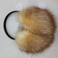 Oversized Real Raccoon Fur Winter Earmuffs for Women