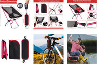 Ultralight Portable Folding Chair for Camping & Hiking