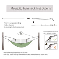 Swallowtail Camping Hammock with Mosquito Net & Rainfly
