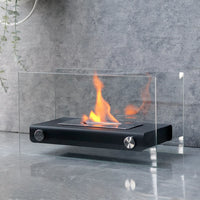 Bioethanol Tabletop Fireplace – Modern Black