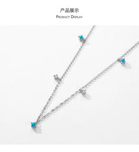 Gold & Silver Turquoise Pendant Necklace – 925 Sterling