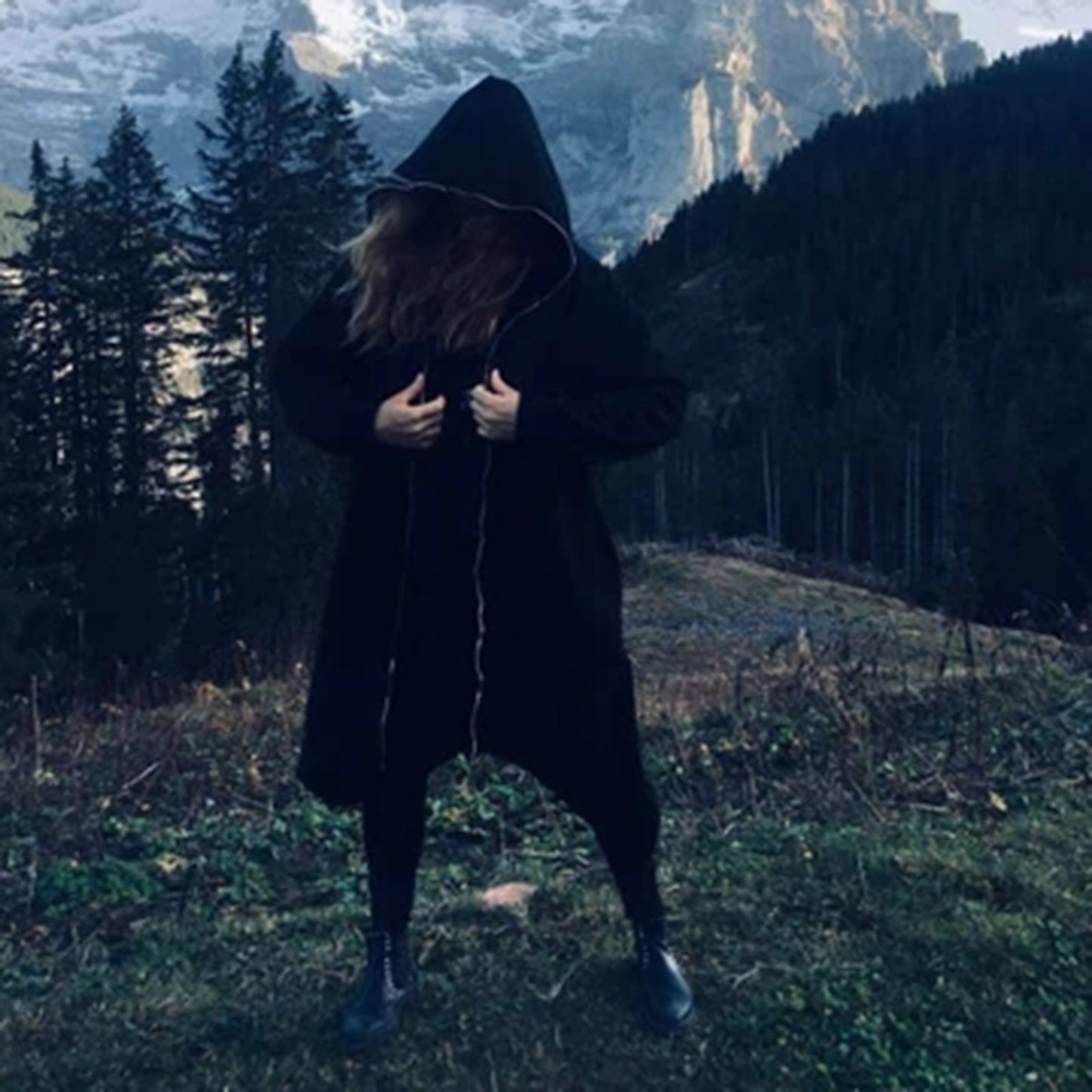 Unisex Long Sleeve Nazgul Hoodie Coat with Zipper