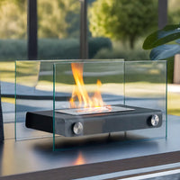 Bioethanol Tabletop Fireplace – Modern Black