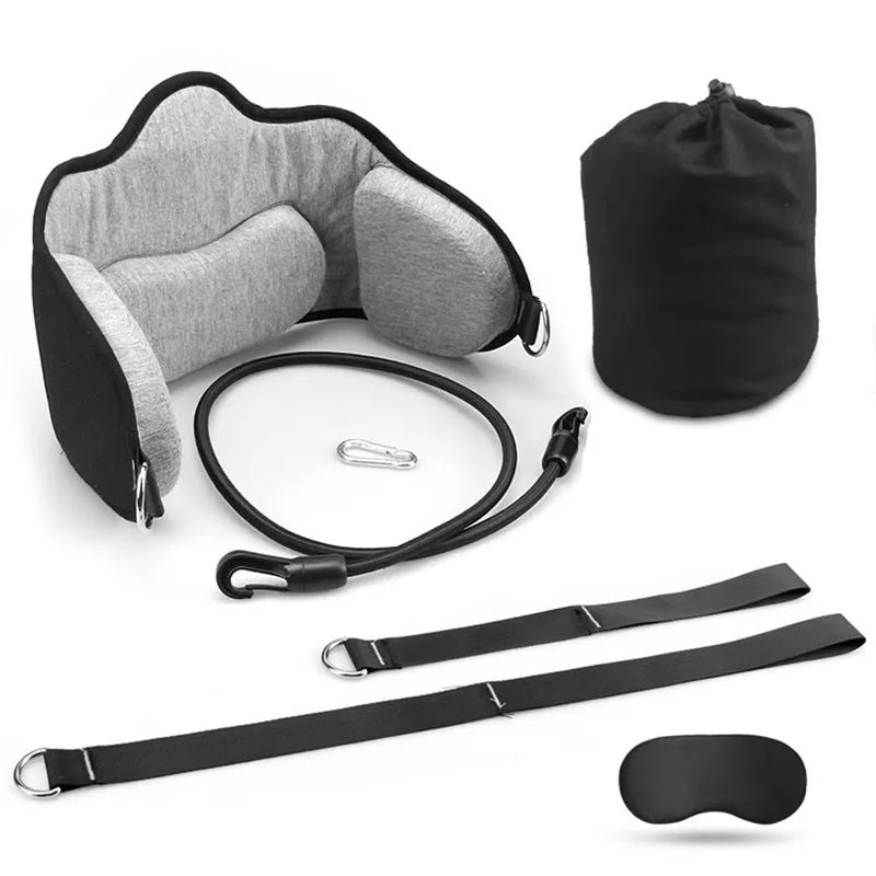 Hammock Neck Traction Massager with Stand – Pain Relief & Relaxation + Eye Mask