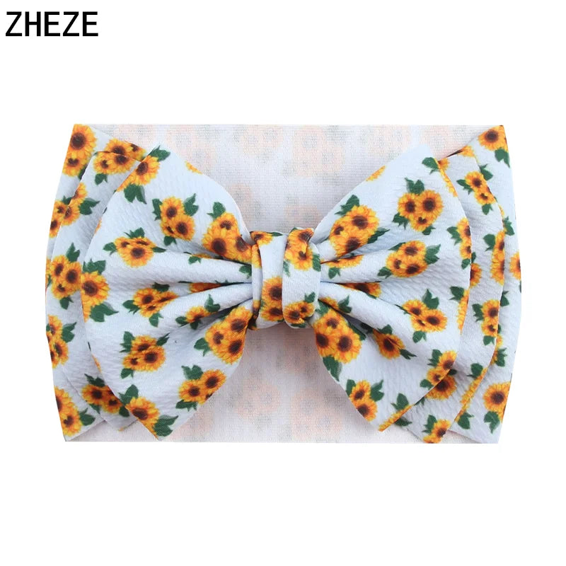 Cute 7" Double Layer Hair Bow Headband for Baby Girls