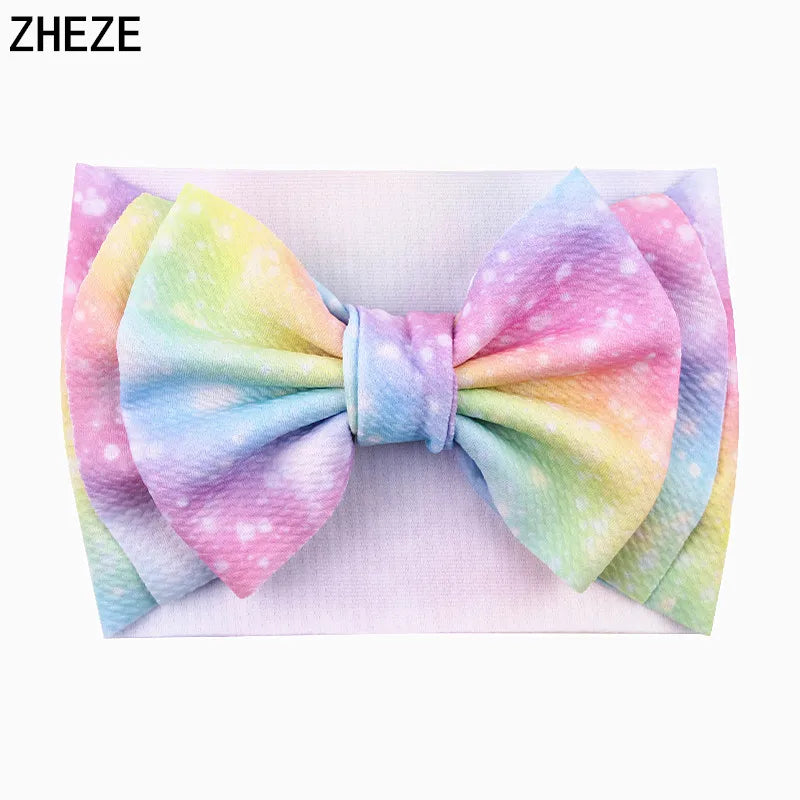 Cute 7" Double Layer Hair Bow Headband for Baby Girls