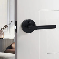 Modern Matte Black Interior Privacy Door Handle
