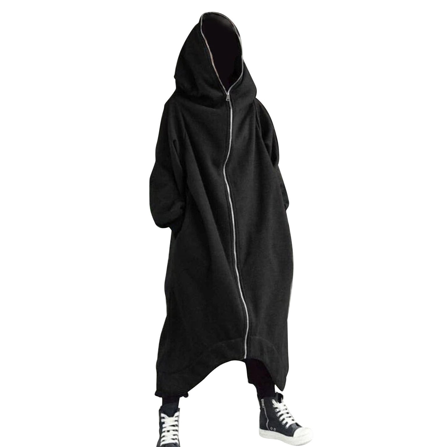 Unisex Long Sleeve Nazgul Hoodie Coat with Zipper