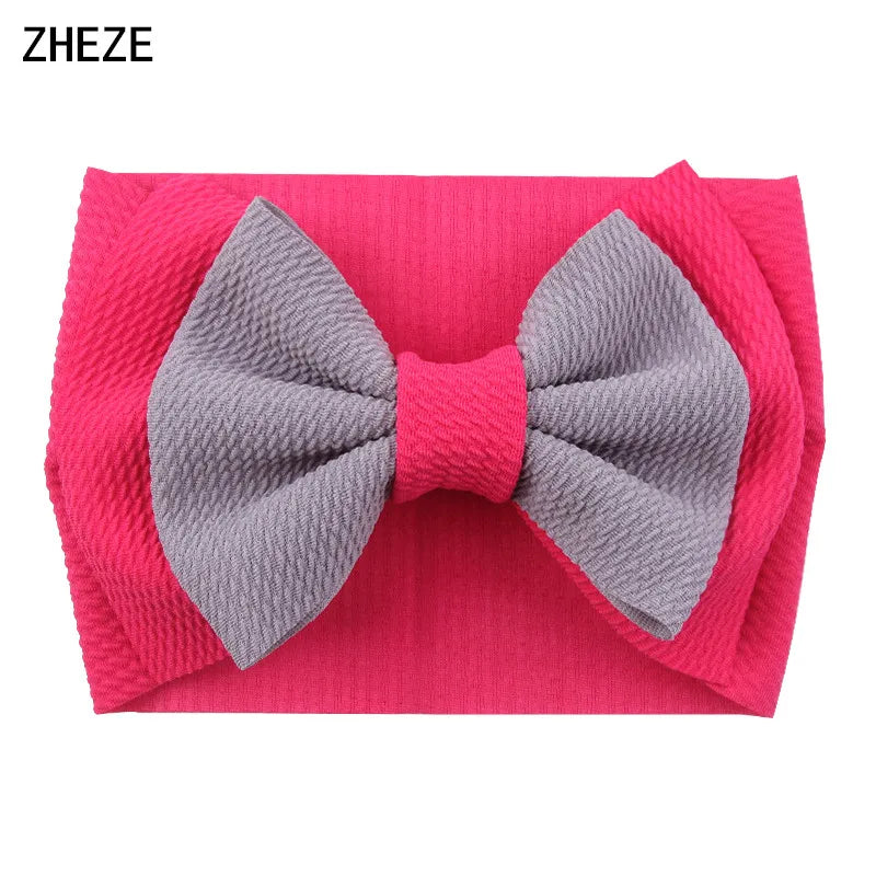 Cute 7" Double Layer Hair Bow Headband for Baby Girls