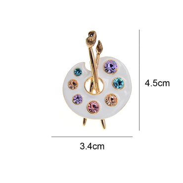 CINDY XIANG Rhinestone Palette Brooch Unisex Pin