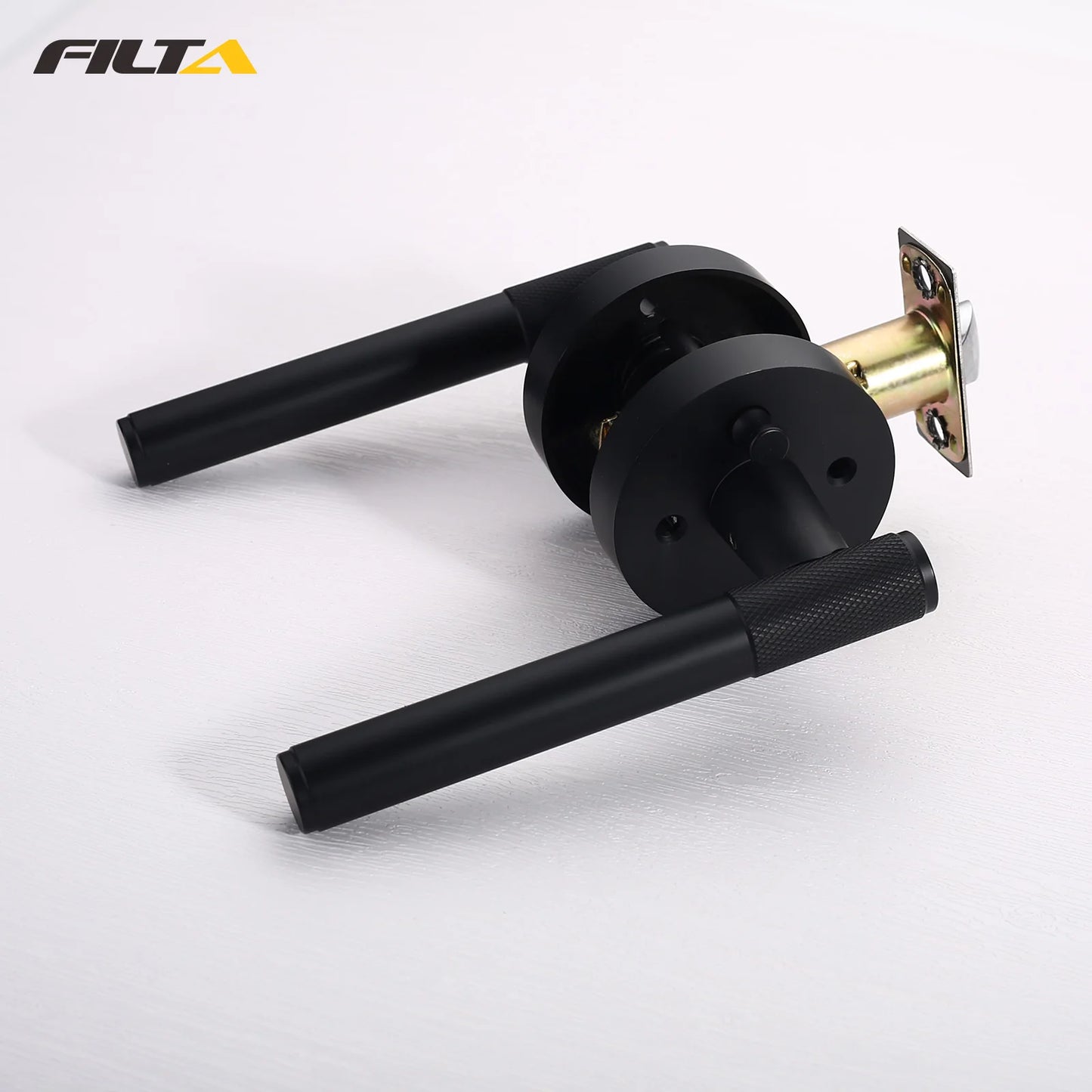 Modern Matte Black Interior Privacy Door Handle