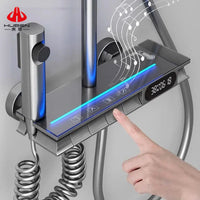 Thermostatic Rain Shower Set Chrome with Jet Spray