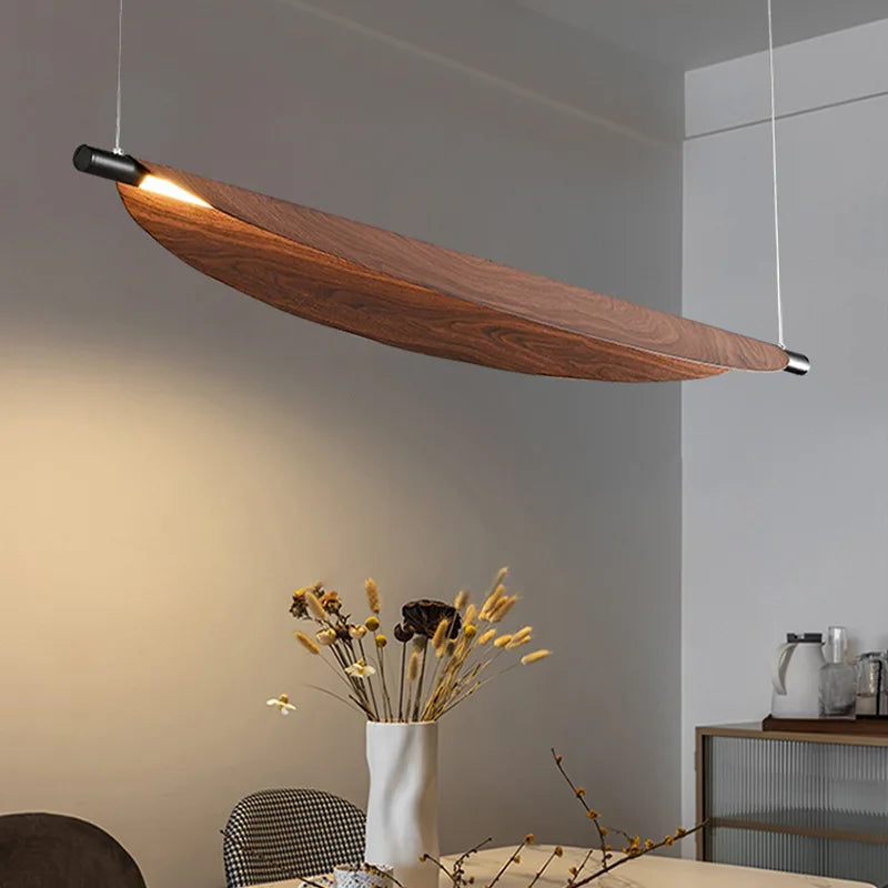 Medieval Waka Retro Wood Grain Designer Pendant Lamp
