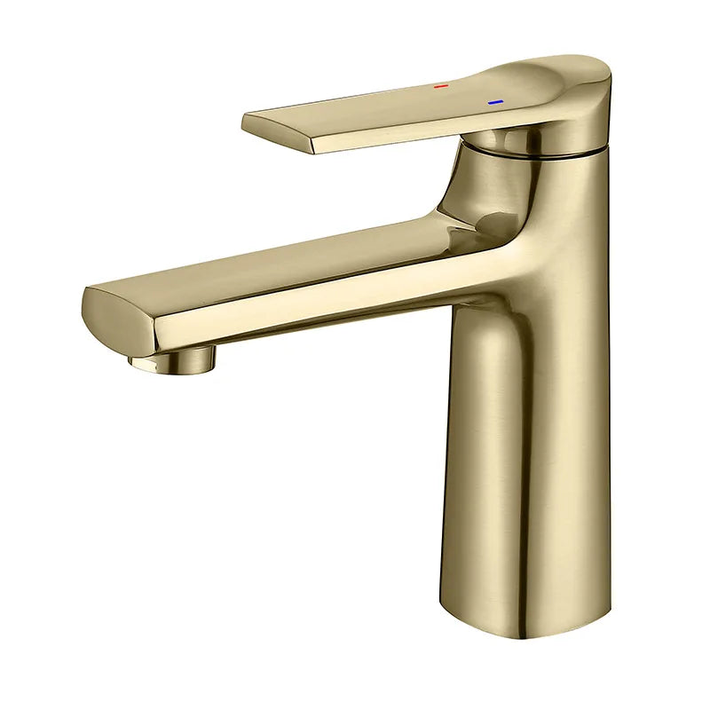 HONGDEC Brass Bathroom Basin Faucet with Mixer Handle