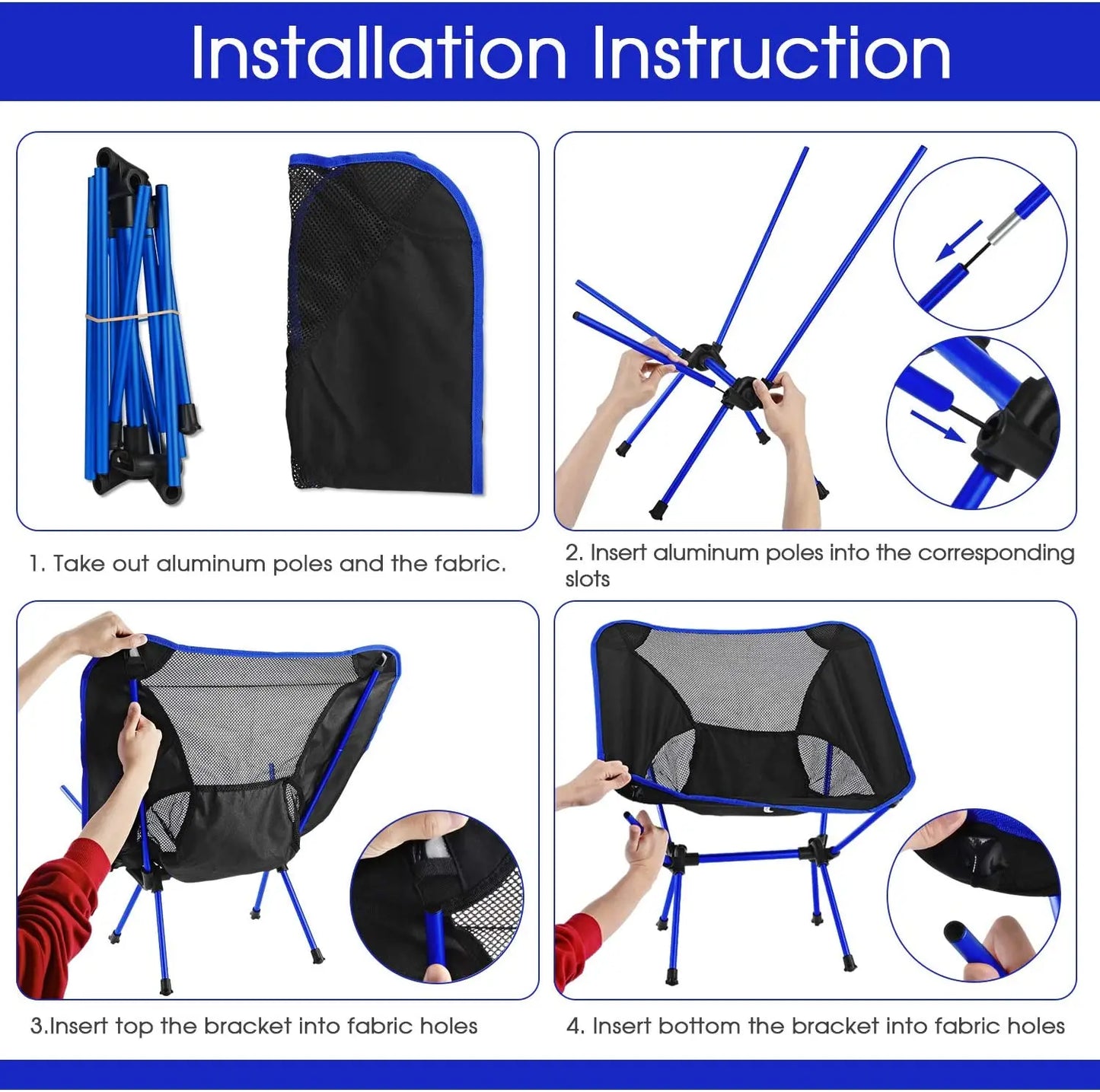 Ultralight Portable Folding Chair for Camping & Hiking