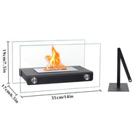 Bioethanol Tabletop Fireplace – Modern Black