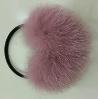 Oversized Real Raccoon Fur Winter Earmuffs for Women