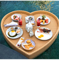 Bali Rattan Floating Tray for Pool & Outdoor Dining