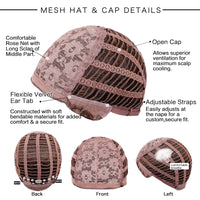 ALAN EATON Ombre Brown Short Layered Wig with Bangs