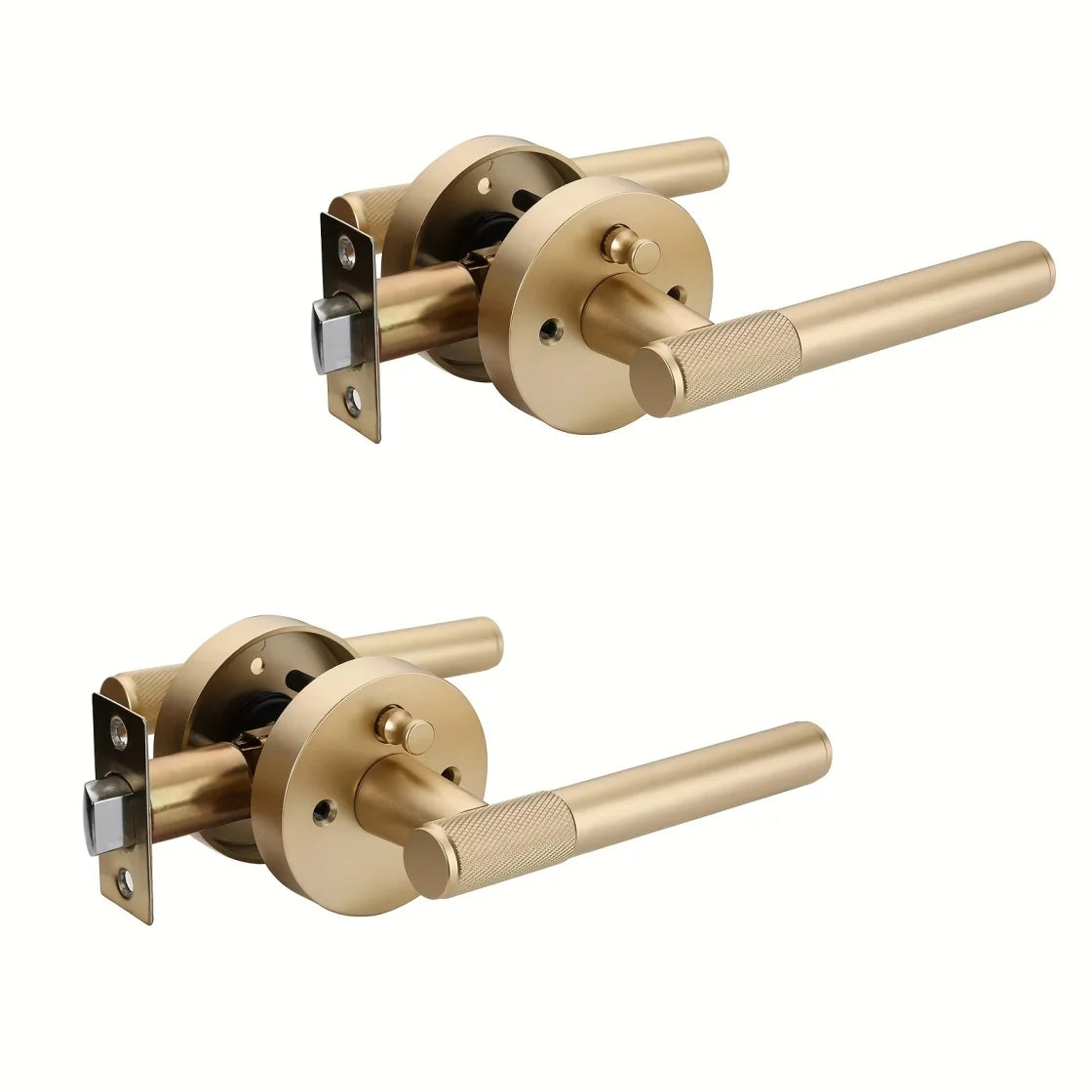 Modern Matte Black Interior Privacy Door Handle