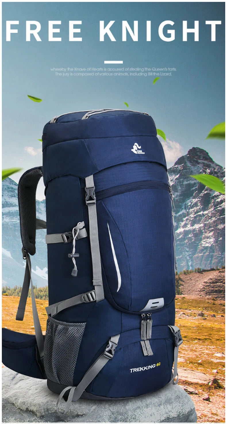 Men’s 60L Hiking Camping Mountaineering Backpack