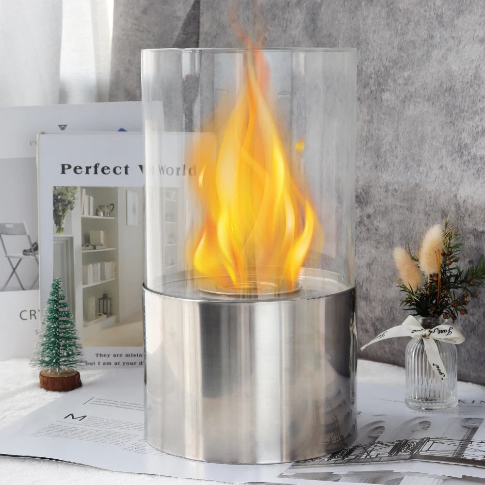 Stainless Steel Indoor Tabletop Ethanol Fireplace