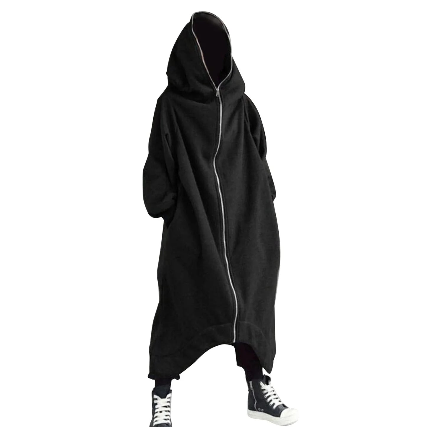 Unisex Long Sleeve Nazgul Hoodie Coat with Zipper