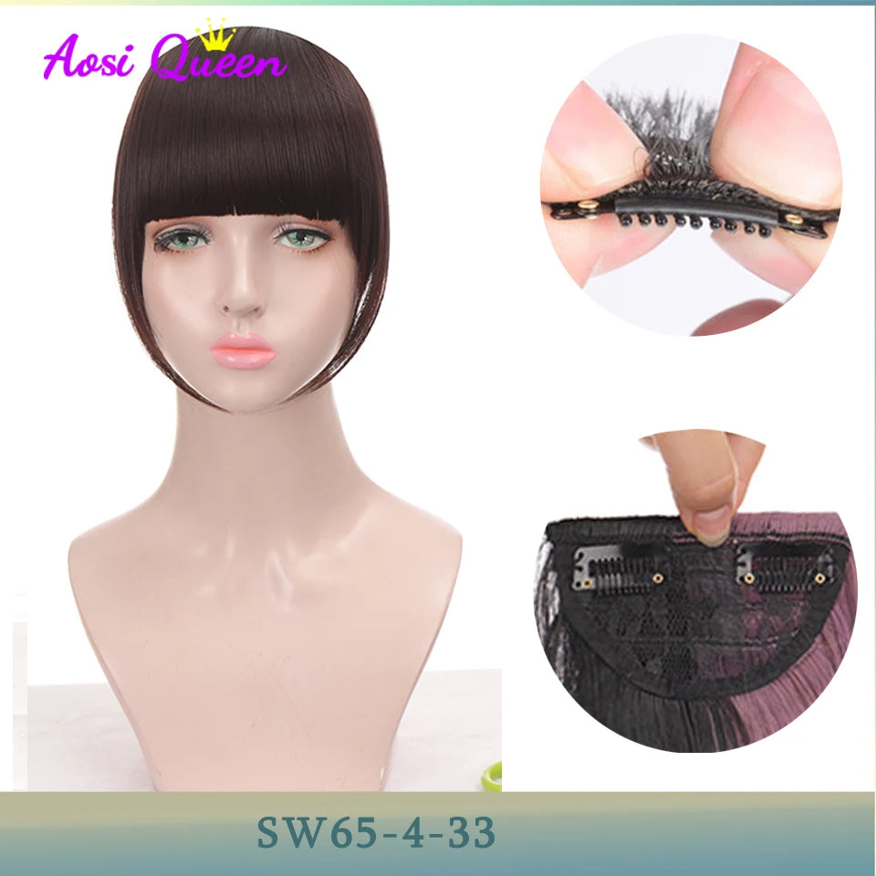 Clip-In Synthetic Bangs Extensions Natural Fringe Hair