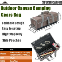 CAMPINGMOON Canvas Storage Bag Portable Camping Tote