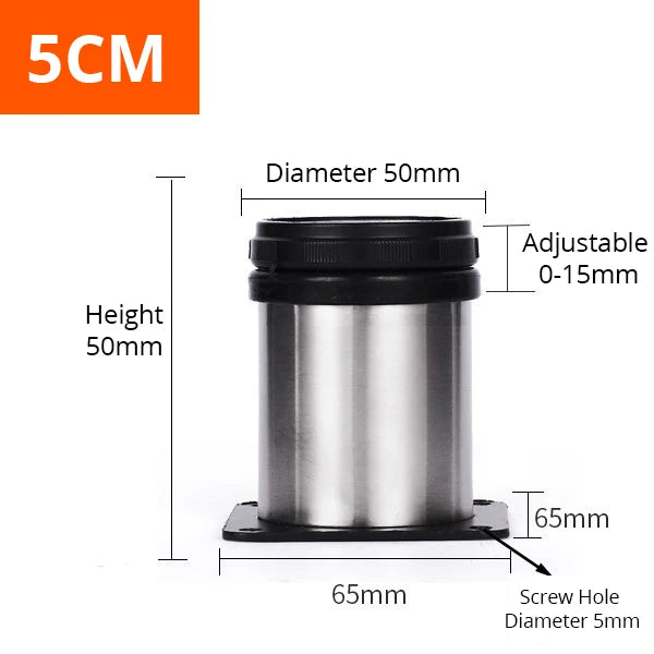 Adjustable Stainless Steel Furniture Legs with Screws