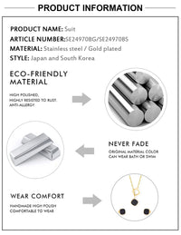 Women’s Gold Shell Jewelry Set Necklace & Earrings