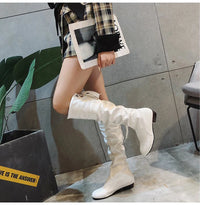 Shoes For Women 2022 Spring Knee High Boots Red Black White