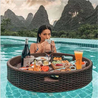 Bali Rattan Floating Tray for Pool & Outdoor Dining