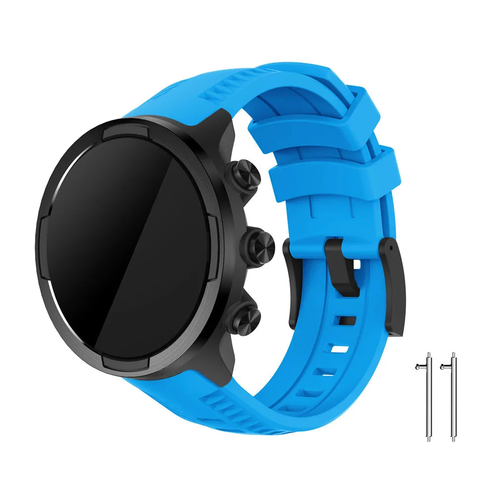 Silicone Watch Strap 24mm – Replacement Band for Suunto 9