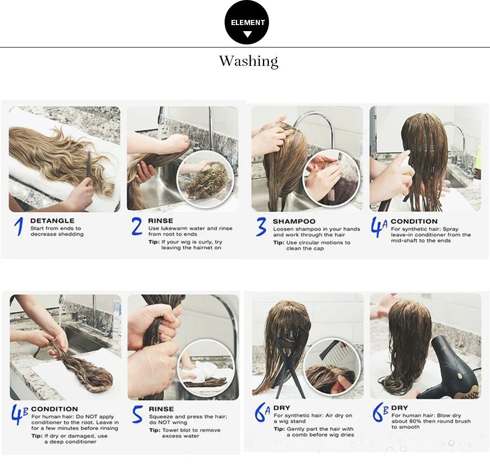 ALAN EATON Ombre Brown Short Layered Wig with Bangs