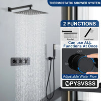Luxury Brass Rain Shower System – Thermostatic Mixer Set