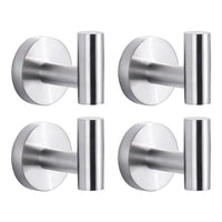 Towel Hooks Bathroom Coat Robe Hook Stainless Steel Heavy Duty Door Robe Hanger Towel Robe Clothes For Cabinet Wall Hook