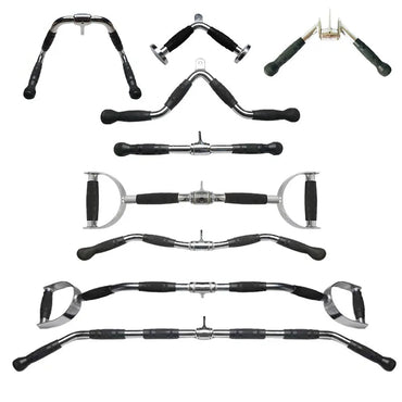 Heavy-Duty Lat Pull Down T-Bar & V-Bar – Gym Attachments