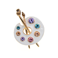CINDY XIANG Rhinestone Palette Brooch Unisex Pin