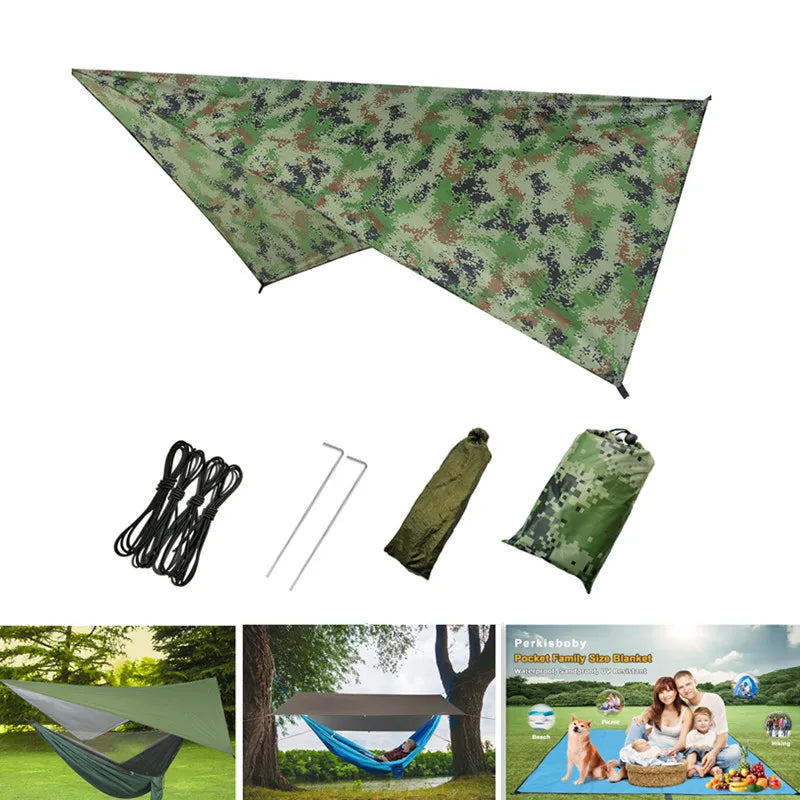 Swallowtail Camping Hammock with Mosquito Net & Rainfly