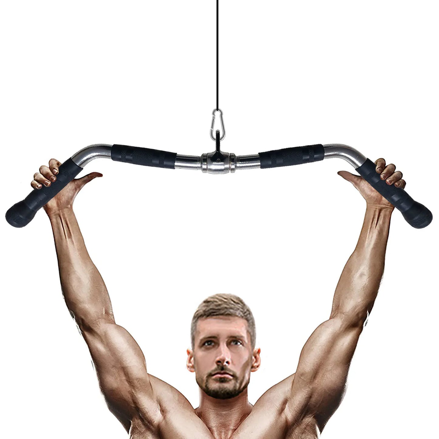 Heavy-Duty Lat Pull Down T-Bar & V-Bar – Gym Attachments