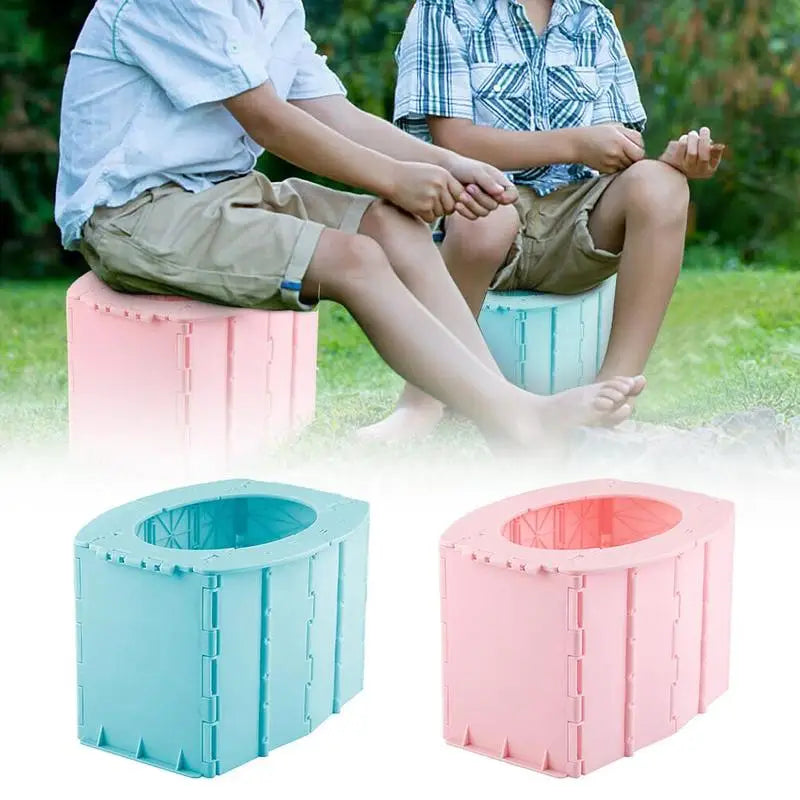 Portable Folding Toilet Commode Car Camping For Travel Bucket Camp Hiking Long Trip Outdoor Multifunction Children's Toilet