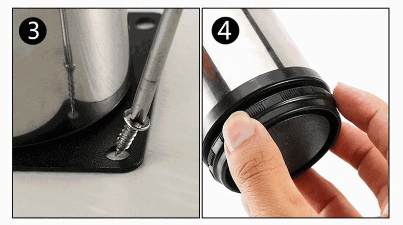 Adjustable Stainless Steel Furniture Legs with Screws