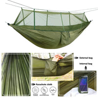 Swallowtail Camping Hammock with Mosquito Net & Rainfly