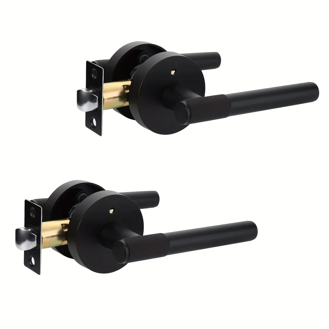 Modern Matte Black Interior Privacy Door Handle