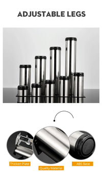 Adjustable Stainless Steel Furniture Legs with Screws