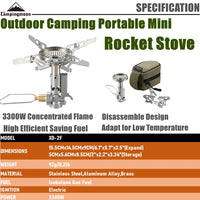Campingmoon Mini Adjustable Gas Stove Portable Camping Accessory